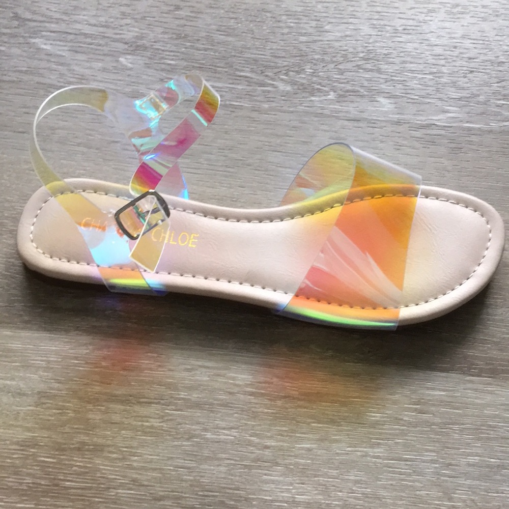 Tiana Rainbow Clear Sandals Nude Base